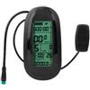 Caswynlife Pannello misuratore LCD per controller della serie KT, 24 V, 36 V, 48 V, identificazione automatica, connettore impermeabile, interfaccia a 5 pin, nero