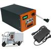 WSDAV Batteria per Moto 60V LiFePO4 60V 20Ah 30Ah 40Ah 50Ah 60Ah con Caricabatterie per Motori da 1200W 1800W 2400W 3000W 3600W,60v50ah