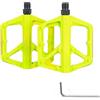 Caswynlife Pedali piatti per mountain bike, piattaforma larga in fibra di vetro di nylon con cuscinetti sigillati Du, pedali antiscivolo da 22,7 cm per tutte le stagioni (giallo)