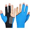 WJIAYAO guanti da biliardo Guanto Da Biliardo A 3 Dita Con Elastico Polso, Traspirante, Blu, Taglia M, Comodo Indossare
