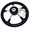 LIZHAYG Volante Barca Accessori for Barche Volante Marino in Acciaio Inossidabile da 13-1/2 con Schiuma di Poliuretano Nero, Adatto for Albero da 3/4