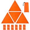 Generico Pannello di Sicurezza Arancione segnaletico, da Caccia Impermeabili, Set 4 Pezzi Pannelli mimetici per Tenda, Zaino, Outdoor, Corsa, Ciclismo, Avventura, Uomini, Protezione visibilità