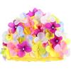 GLSTOY Cuffia da Nuoto Donna Fiori 3d in Nylon Leggero Protezione Chioma e Orecchie per Piscina e Festa Estiva Stile Hawaiano Fatto a Mano