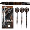 Harrows Freccette Noble 90% tungsteno Nero | Set di Freccette con Punta in Acciaio | 21 g, 22 g, 23 g, 24 g, 25 g e 26 g | Include Alberi in Carbonio Supergrip e Alette Noble da 100 Micron (22g)