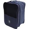 Aramox Borsa per Scarpe da Viaggio a 3 Strati, Borsa per Scarpe in Tessuto Oxford Cationico, 35 X 26 X 21 Cm con 3 Scomparti per Viaggi Campeggio Palestra Ufficio Uso Quotidiano (blu navy)