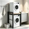 OPLukAS Armadietto per lavatrice e asciugatrice, con 3 altezze regolabili, per bagno, balcone, fino a 350 kg, 75 x 67 x 105 cm, per balconi (nero)