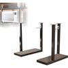 sunbiaouk Staffa universale da parete per forno a microonde, mensola di supporto a muro, staffe di fissaggio per cucina; ideale per microonde, fornetti e tostapane(Black,S)