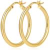 YOUNGYUE Orecchini a cerchio da 2 mm in oro 14k per donna ipoallergenici orecchini a cerchio placcati in oro orecchini a cerchio grandi e leggeri in oro 30/40/50/60/70 mm