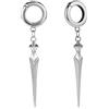 Vankula Orecchini a cerchio in acciaio inox, per uomo e donna, 4 mm, 6 mm, 8 mm, Metallo