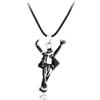 GAUEIOUR Collana souvenir con logo Michael Jackson Dance, collana alla moda con ciondolo in lega World Dance King, collana alla moda, stile classico e retrò