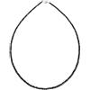 I-be, Collana con spinello nero, argento lucido, Ø 3 mm, chiusura a moschettone, in argento Sterling 925, 446603/si/42, Gemma, spinello