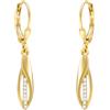 SOFIA MILANI - Orecchini da Donna in Argento 925 - Placcati in Oro e con Pietra Zircone - Orecchino Pendente ad Ovale - E2165