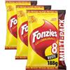 Fonzies Gli Originali, Croccantini di Mais al Formaggio, Cotti al Forno, 188g (multipack 8 bustine da 23,5g) (Confezione da 3)