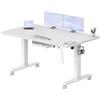 Airfish Scrivania Regolabile in Altezza 140×80cm, Scrivania Regolabile Elettricamente con Presa USB-C e Custodia Integrata per Cavi