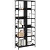vidaXL Libreria 4 livelli 78,5 x 33 x 188,5 cm metallo PB Rovere nero