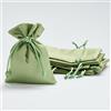 BARATTI 50 Pezzi Sacchetti in Raso 10x12 cm con Tirante, Ideale per Bomboniere, Fai da Te, Porta Oggetti, Confetti, Caramelle, Regalo, Matrimonio, Battesimo, Comunione (Verde Salvia)