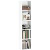 HOMCOM Libreria, scaffale portaoggetti a 5 livelli, mobile portaoggetti con ripiani regolabili per soggiorno, camera da letto, ufficio, 30 x 24 x 133,5 cm, bianco