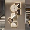 BEBANE Decorazione murale Artistica 3D, Orologio Moderno Astratto Geometrico, Decorazione murale con Illuminazione LED alimentata a Corrente, Adatta per Soggiorno(D,50 * 100cm/19.7 * 39.4in)