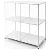 KARAT Scaffale in metallo bianco - Scaffale con 3 ripiani (B80 × P40 × H80 cm) - Struttura in acciaio verniciato a polvere cromato - Design senza tempo per bagno e ufficio - Concept Epure MK-027