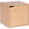 Decor Space Cubo Composite Pro porta oggetti, mobile per interno, 35 x 35 x h 35 cm(NaturaleSportello)