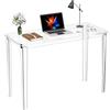 solaround Scrivania in Acrilico, trasparente, moderna Scrivania per case e Ufficio, Salvaspazio, Acrylic Desk (Trasparente, 110 cm)