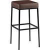 CLP Sgabello Bar Montreal Imbottito In Similpelle I Sgabello Panchetto Design Cucina Bar I Sgabello Bancone Alt. 80 CM Colore marrone Colore del telaio nero