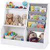COSTWAY Libreria Montessori Doppia Zona per Bambini, 89 x 35,5 x 80 cm