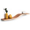 EWART WOODS Mensole galleggianti da parete in legno, design curvo, mobili moderni fatti a mano (ciliegia, 120 cm)