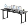 FLEXISPOT 180 * 80cm 4 Gambe Doppio Motore Scrivania Regolabile in Altezza Standing Desk Scrivania Elettrica Scrivania Motorizzata Telaio in Acciaio, Nero