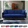 Produce Shop Divano Letto Moderno 3 posti Design clic clac in Tessuto Velluto Villolus - Blu