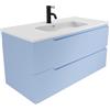 Parama Mobile Bagno Sospeso 2 Cassetti Con Lavabo Mod. Ardenne (Azzurro, 100)