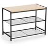 MA MAISON Scaffale a 3 Ripiani 60x30x43h cm -Scaffalatura per Magazzino, Cantina, Officina, Ufficio, Bagno Libreria, Fioriera, Veranda e Scarpiera- Mobiletto Scaffale in Acciaio e Legno
