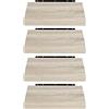 EUGAD Set di 4 Mensole da Muro, Quercia, 25cm, in Legno MDF, Librerie Scaffale da Parete Portaoggetti, Stile rétro, Mensole Sospese Decorative per Salotto Cucina Corridoio