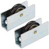 Amig - Rullo per finestra scorrevole - Set da 2 pezzi - Dimensioni 41 x 20 mm - Corpo metallico con vite e cuscinetto a sfere - Progettato per finestre scorrevoli - Acciaio bicromatato - Mod. COR18
