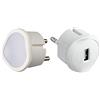 BTicino S3625DA Luce On-off Manuale con Funzione Crepuscolare Automatica, 220 V, Bianco & S3625DU Adattatore con Presa USB 1.5A per Tutti Gli Standard di Prese, Bianco