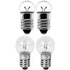 cyclingcolors Lampadina per bicicletta anteriore posteriore, 6 V, 0,6 W, 2,4 W, 4 pezzi, con attacco dinamo, attacco E10