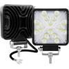 Willpower 2PCS Faro LED 4 Pollici 48W Faretto LED 12V 24V Luci da Lavoro Spotlights Fendinebbia LED per Trattore Fuoristrada Camion Barca Auto 4x4, IP67, 3000K 6000K Doppio Colore, Quadrato