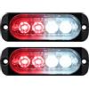 Willpower 2pz Ultra Sottile Luce Stroboscopica di Emergenza 4LED Rosso Bianco Pericolo Lampeggiante Luci 12V 24V 18 Modalità Spia Luminosa IP67 Luci di Recupero per Camion Rimorchi Auto Camper