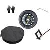 D'ANGELO 1988 Kit Ruotino di Scorta 17 compatibile con Toyota Aygo X 5 fori dal 2025 con Cric, Chiave, Guanti e Sacca