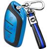Rondrive Custodia per Chiave TPU con Struttura in Pelle Compatibile con MG3 Hybrid+ MG4 MG5 MG6 MG ZS Hybrid EV HS EHS ZX GT 2019-2025 Accessorio Protezione Chiave Auto Cover per Chiave 3 Tasti -A Blu