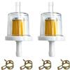 Pyralidsg 2 Pezzi Filtro Benzina, 8MM Generali Filtro Benzina Moto, Alta Qualità Filtri Carburante con 4 Pinze per Tubo, per Moto, Scooter, Tosaerba, Ciclomotore Elettrico e Auto