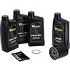 Shop Bikers Vspec Big Oil Kit Manutenzione Tagliando Completo, Olio Minerale SAE 20W50, 3L Motore + 1L Olio Trasmissione, Filtro Olio Nero, per Harley Sportster XL 1986-2003