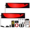 Teodute 2 Pezzi Occhi LED Flessibili per Auto, 37,3 cm Occhi del Diavolo LED, Display LED Programmabile con App e Telecomando, per Parabrezza Auto, Camion, Bar, Negozio