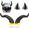 FENGCHUANG 4 Pezzi Corno da Diavolo per Casco da Moto Autoadesivo Decorazione per Casco da Adatto per Giochi di Ruolo Caschi da Moto e Fuoristrada (Nero)