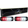 RIGIDON 2 Pezzis 4 LED Lampada di Emergenza Strobo Barra Led, 3.3 Pollice 12V 24V Faretti Fendinebbia Per Off road Auto Fuoristrada Camion SUV UTE ATV Barca 4x4 Veicoli, Bianco Rosso Impermeabile