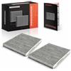 Frankberg 2x Filtro abitacolo Filtro a carbone attivo Replace #A4538350300 | Compatibile con Renault Twingo III BCA BCM, Smart Fortwo Coupé Cabriolet Forfour Compatto 453; 272774711R, 272776248R