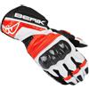Berik Zoldar Guanti Moto, nero/rosso neon/bianco, L