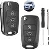 Alppihym gusci chiave auto compatibili Hyundai e Kia - Gusci chiave compatibili per Hyundai i30,ix35, ix20,i20 Kia Sportage,Ceed, Soul,Venga,Rio -Accessori di ricambio guscio chiave auto (confezione da 2)