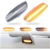 MKptopia LED dinamico marcatore laterale luce di svolta marker laterale parafango lampeggiante compatibile con P-eugeot 308 207 3008 5008 Ci-troen C4 C3 C5-bianco cristallo (versione aggiornata)