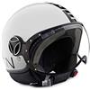 MOMO Design CASCO DEMI JET MOMO DESIGN: FIGHTER CLASSIC BIANCO LUCIDO/NERO TG.M/L